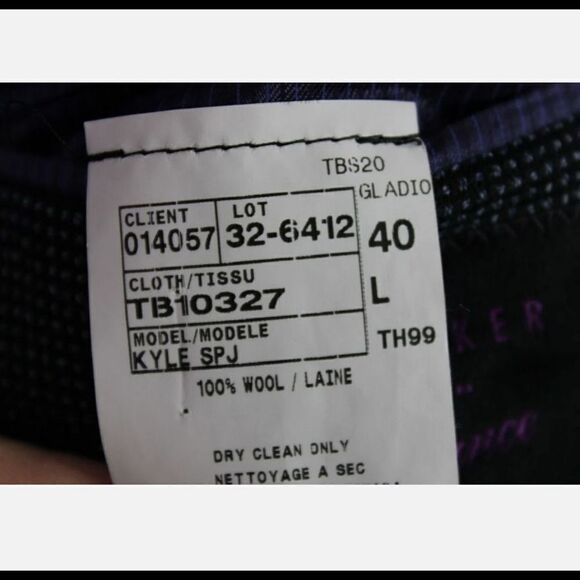 Ted Baker Endurance Blazer Men 40L Wool Suit Jacket Sport Coat - Picture 9 of 9